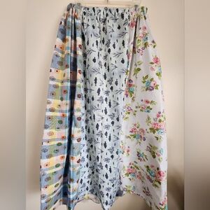 Floral and Plaid Patterned Skirt FREE Cap With This Purchase